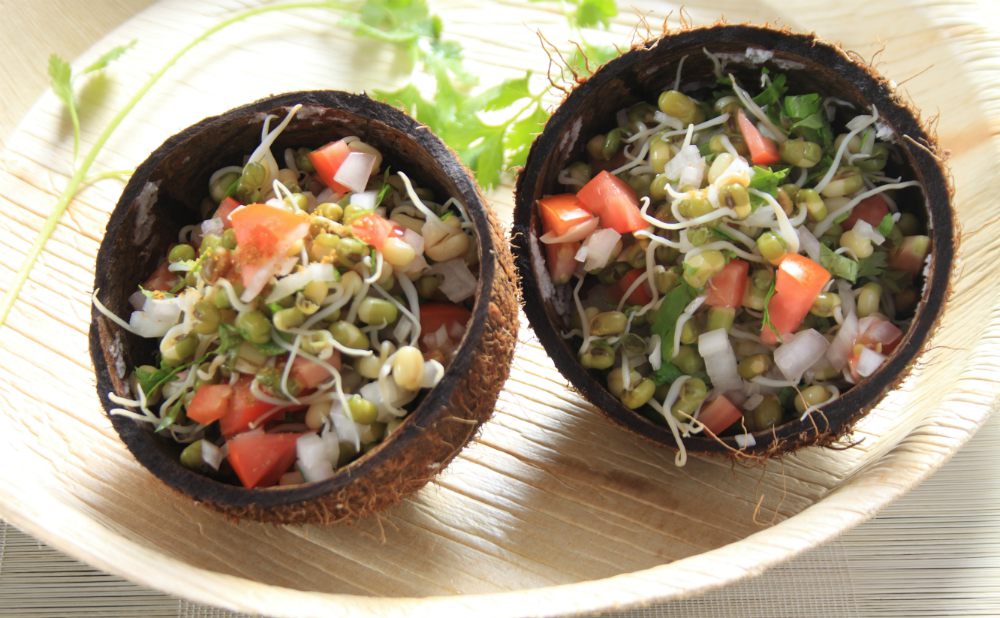 SPROUTED GREEN GRAM SALAD