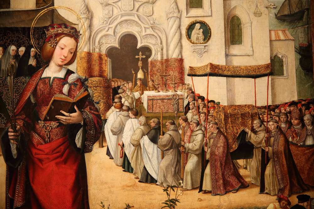 36: Arrivals of the Relics of Saint Auta at the Madre de Deus Convent, Cristovao de Figueiredo (1522-1525)