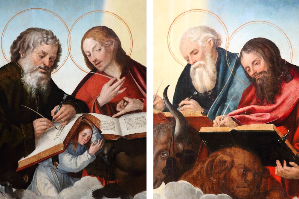 44-45: The four Evangelists: St.Matthew and St.John; St.Luke and St.Mark, Garcia Fernandes (c.1530)