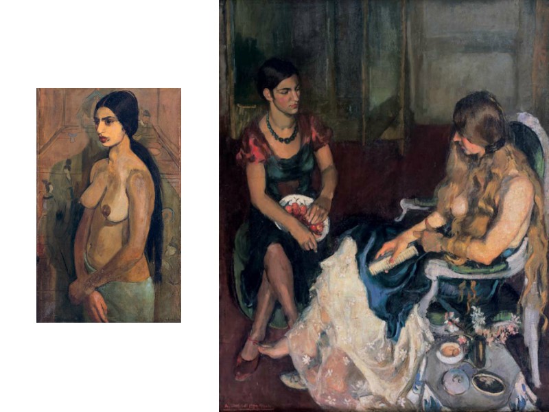 Amrita Sher-Gil: Self Portrait as Tahitian 1934 & Young Girls,1932