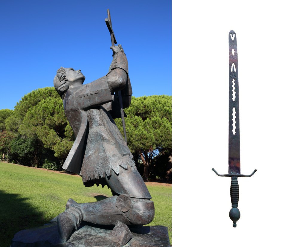 D.Nuno Alvares Pereir (1360 - 1431) and his sword.