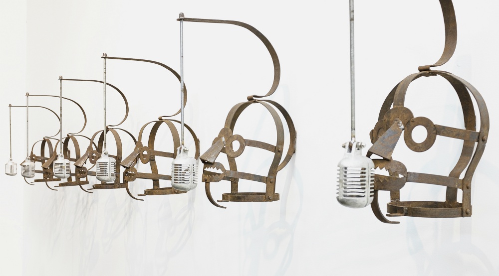 RIYAS KOMU
Out of Place (2019)
Song, unsung
Iron and aluminum 24 x18 x 11 inches (set of six)