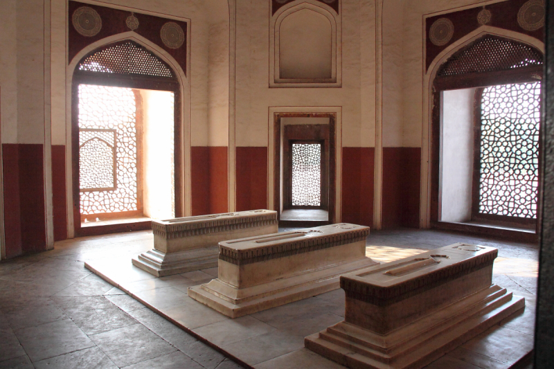 HUMAYUN TOMB - “They, looking back, all the eastern side beheld of Paradise, so late their happy seat, waved over by that flaming brand, the gate with dreadful faces thronged and fiery arms: Some natural tears they dropped, but wiped them soon; The world was all before them, where to choose their place of rest, and Providence their guide; They, hand in hand, with wandering steps and slow, through Eden took their solitary way.”  (John Milton, Paradise Lost)